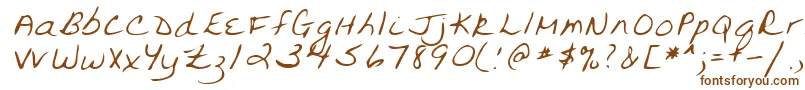 Lehn094-Schriftart – Braune Schriften auf weißem Hintergrund