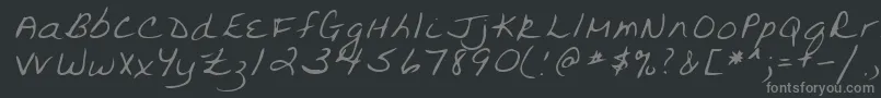 Шрифт Lehn094 – серые шрифты на чёрном фоне