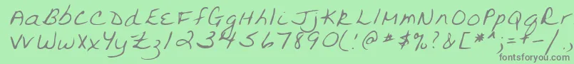 Lehn094-Schriftart – Graue Schriften auf grünem Hintergrund