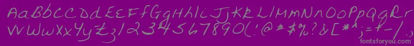 Lehn094-Schriftart – Graue Schriften auf violettem Hintergrund