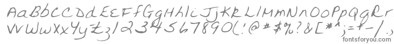 Lehn094-fontti – harmaat kirjasimet valkoisella taustalla