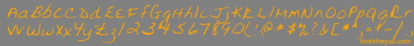 Czcionka Lehn094 – pomarańczowe czcionki na szarym tle