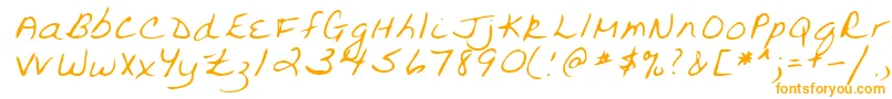 Czcionka Lehn094 – pomarańczowe czcionki na białym tle