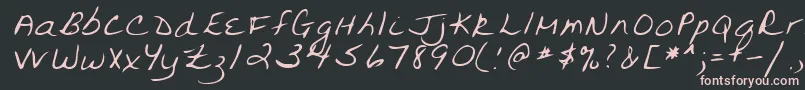 フォントLehn094 – 黒い背景にピンクのフォント