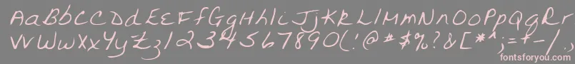 フォントLehn094 – 灰色の背景にピンクのフォント