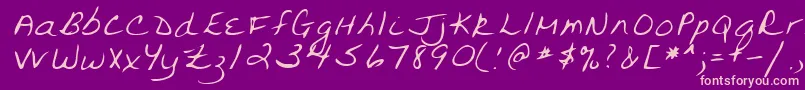 フォントLehn094 – 紫の背景にピンクのフォント