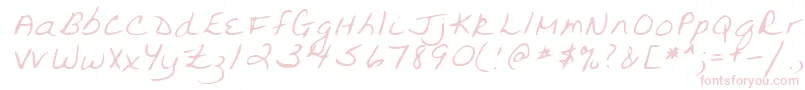 Lehn094-fontti – vaaleanpunaiset fontit valkoisella taustalla