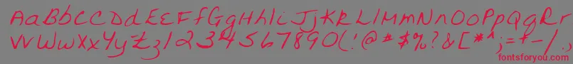 Lehn094-Schriftart – Rote Schriften auf grauem Hintergrund