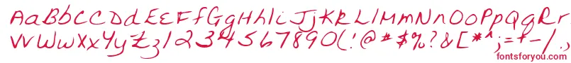 Lehn094-fontti – punaiset fontit valkoisella taustalla