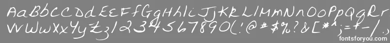 Шрифт Lehn094 – белые шрифты на сером фоне