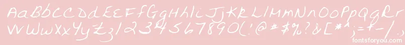 Lehn094 Font – White Fonts on Pink Background