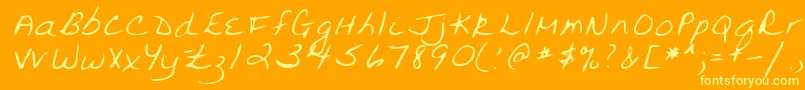 Police Lehn094 – polices jaunes sur fond orange
