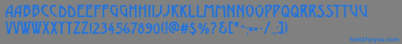 AModernobrk Font – Blue Fonts on Gray Background