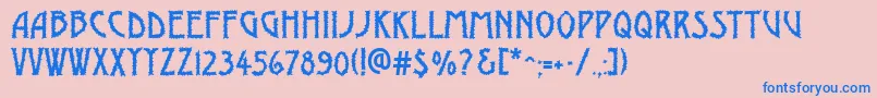 AModernobrk-Schriftart – Blaue Schriften auf rosa Hintergrund