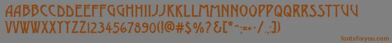 AModernobrk Font – Brown Fonts on Gray Background