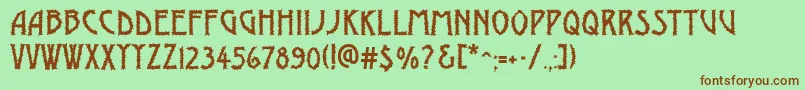 AModernobrk Font – Brown Fonts on Green Background