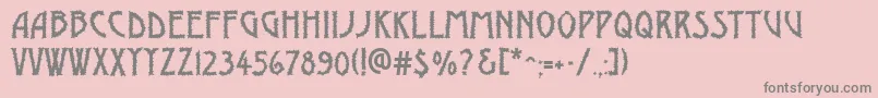 AModernobrk Font – Gray Fonts on Pink Background