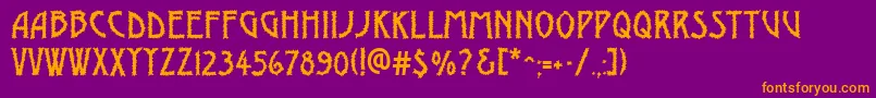 AModernobrk Font – Orange Fonts on Purple Background