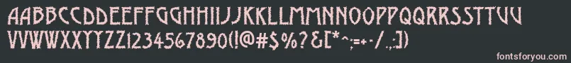 AModernobrk Font – Pink Fonts on Black Background