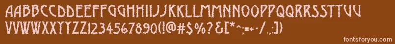 AModernobrk Font – Pink Fonts on Brown Background