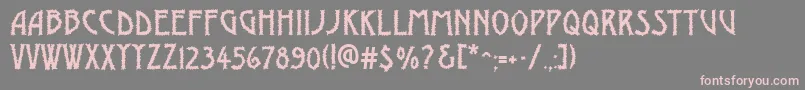AModernobrk Font – Pink Fonts on Gray Background