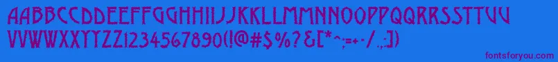 AModernobrk Font – Purple Fonts on Blue Background