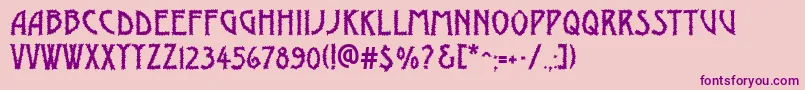AModernobrk Font – Purple Fonts on Pink Background
