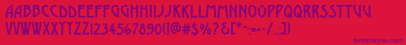 Шрифт AModernobrk – фиолетовые шрифты на красном фоне