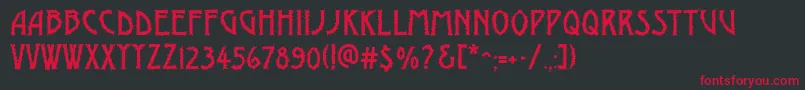 AModernobrk Font – Red Fonts on Black Background