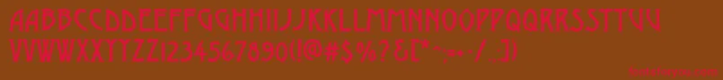 AModernobrk Font – Red Fonts on Brown Background