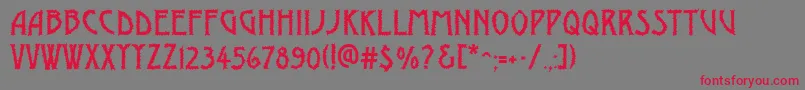 AModernobrk Font – Red Fonts on Gray Background