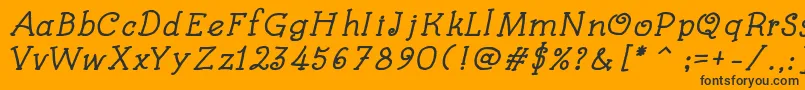 KidsBookBoldItalic Font – Black Fonts on Orange Background