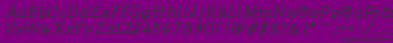 KidsBookBoldItalic Font – Black Fonts on Purple Background