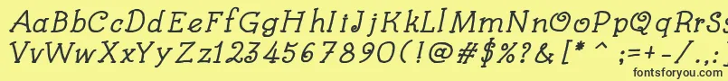 KidsBookBoldItalic Font – Black Fonts on Yellow Background