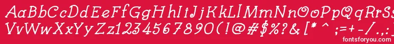 KidsBookBoldItalic Font – White Fonts on Red Background