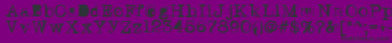 Twritertwo Font – Black Fonts on Purple Background