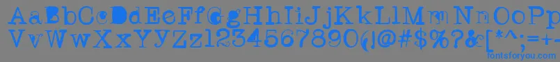 Twritertwo Font – Blue Fonts on Gray Background