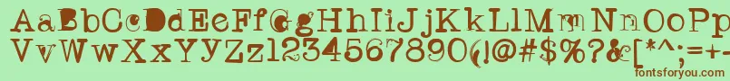Twritertwo Font – Brown Fonts on Green Background