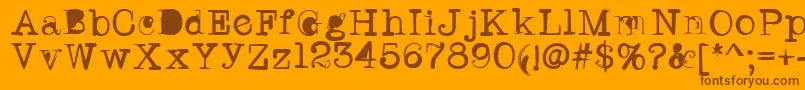 Twritertwo Font – Brown Fonts on Orange Background