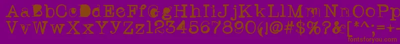 Twritertwo Font – Brown Fonts on Purple Background