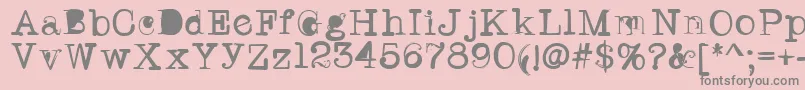 Twritertwo Font – Gray Fonts on Pink Background