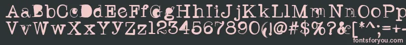 Шрифт Twritertwo – розовые шрифты на чёрном фоне