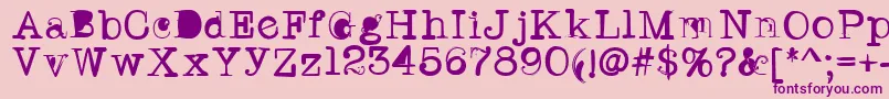 Twritertwo Font – Purple Fonts on Pink Background