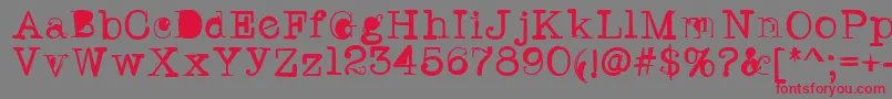 Twritertwo Font – Red Fonts on Gray Background