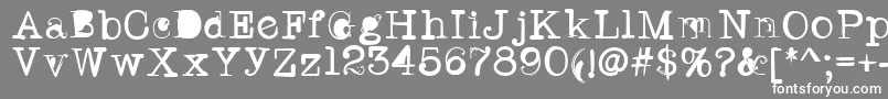 Twritertwo-Schriftart – Weiße Schriften auf grauem Hintergrund