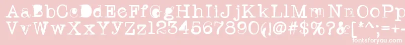 Twritertwo Font – White Fonts on Pink Background
