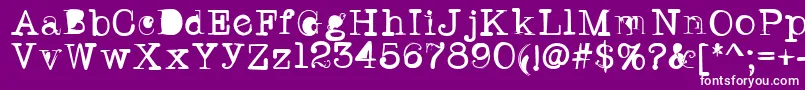 フォントTwritertwo – 紫の背景に白い文字