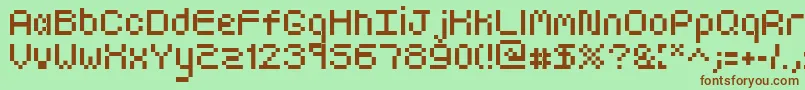 GoldyroundNormal Font – Brown Fonts on Green Background