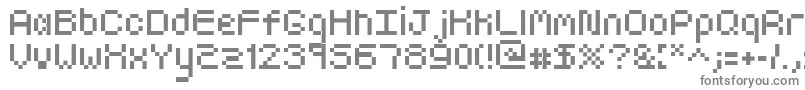 フォントGoldyroundNormal – 白い背景に灰色の文字