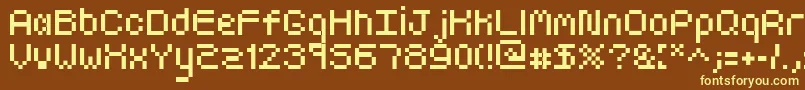 GoldyroundNormal Font – Yellow Fonts on Brown Background